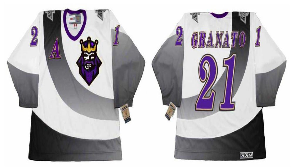 2019 Men Los Angeles Kings #21 Granato White CCM NHL jerseys